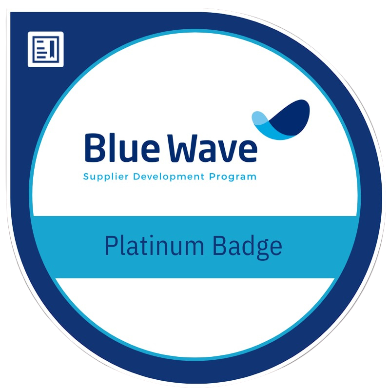 Blue Wave Platinum Certified Supplier badge