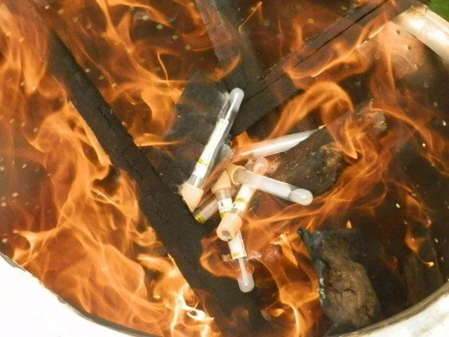Controlled incineration of hazardous waste